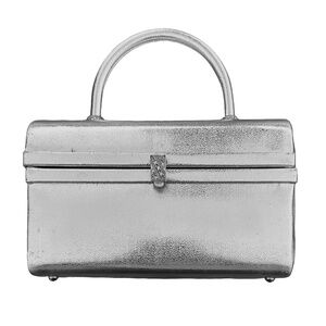 MEYERS Vintage Metallic Silver Mini Box Purse 7”x 4.5x 3.5” Evening Handbag